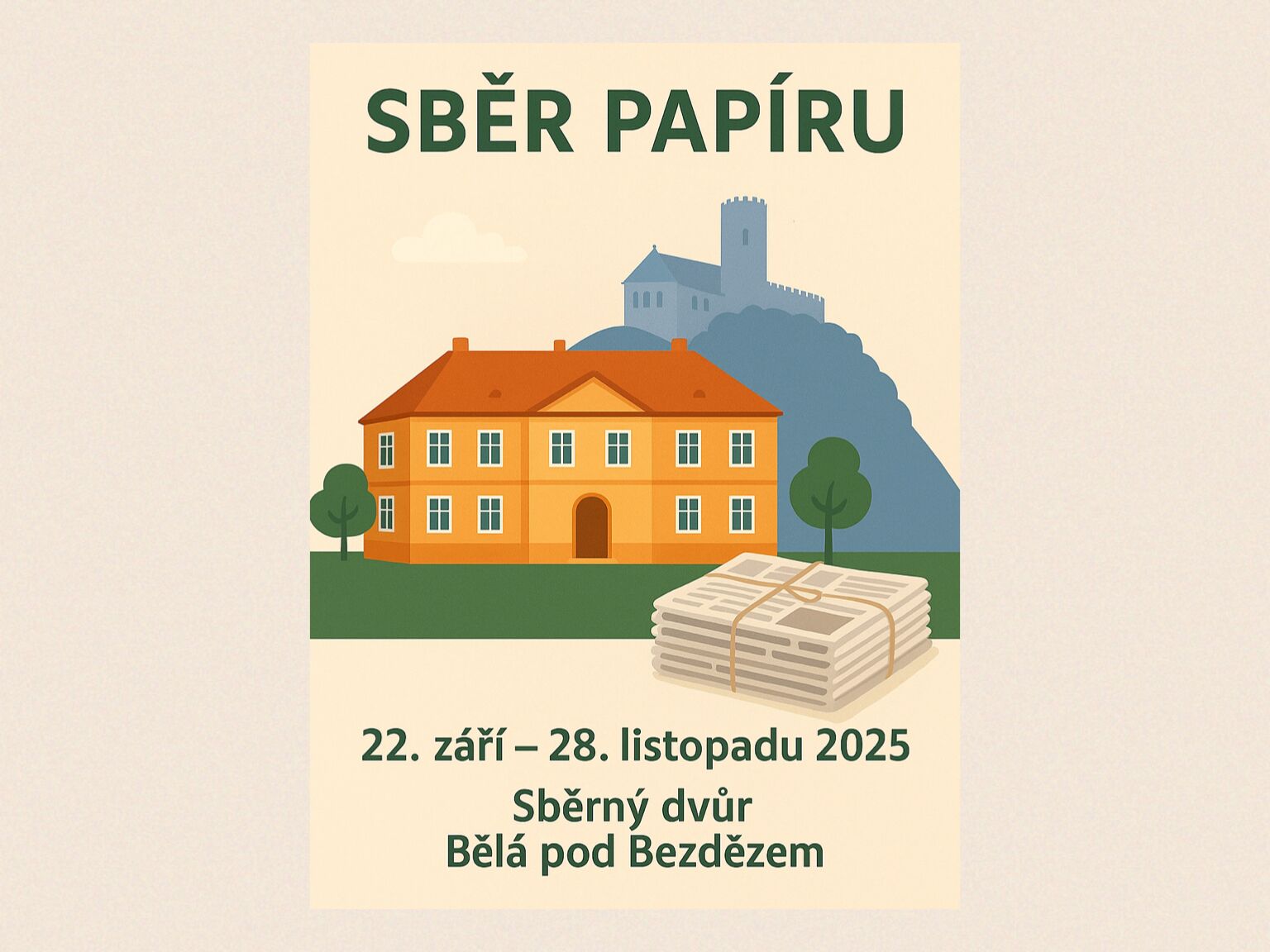Sběr papíru na naší škole
